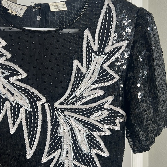 Sténay Vintage Sequin Beaded Blouse - Picture 3 of 6